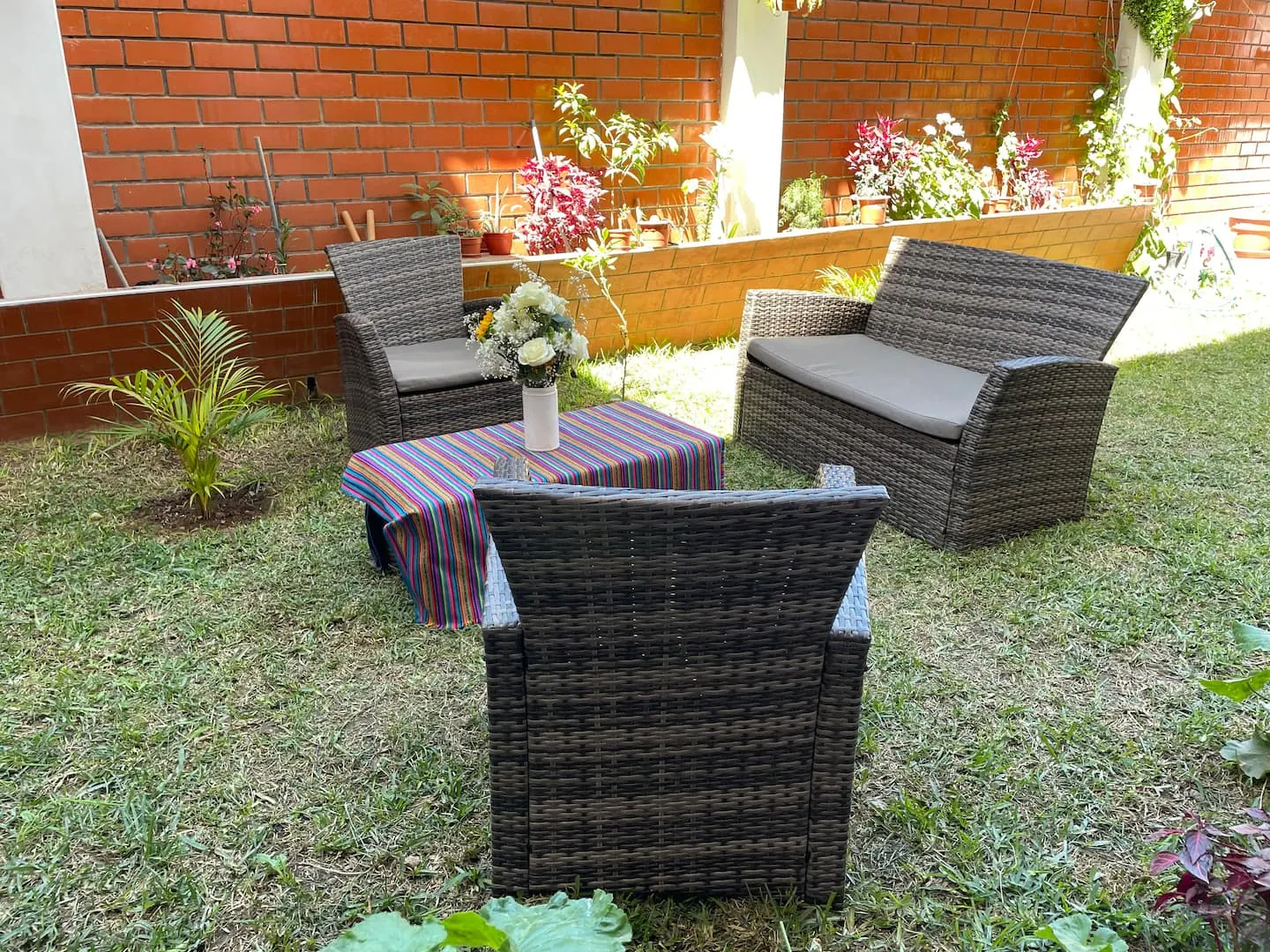 Sillones en el jardín de Alex's House