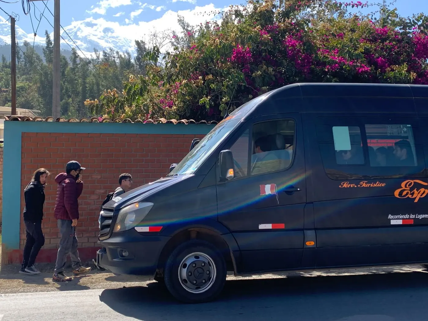 Tour van outside the house, heading to the lakes